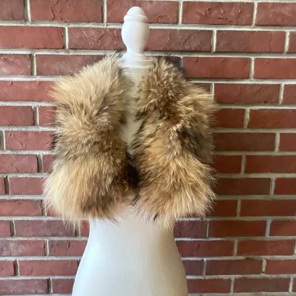 Genuine Fox Fur Detachable Collar Winter Luxury Scarf 30” NEW - Picture 1 of 12